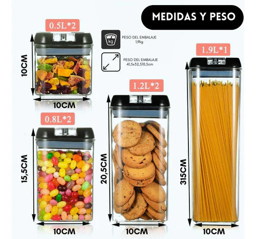 Food Storage®: Set de 7 Contenedores Herméticos